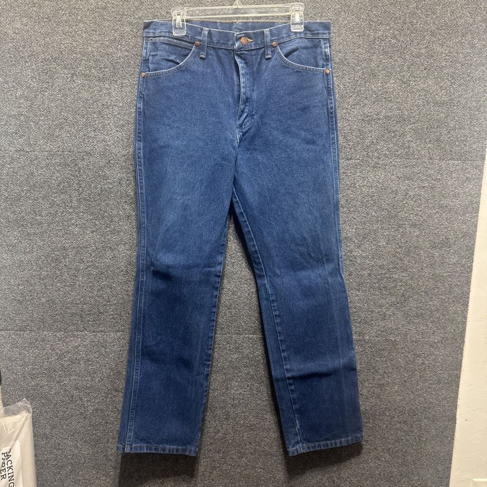 VTG Wrangler 936DEN Men's 34x32 Regular Fit Cowboy Cut Jeans Blue Denim